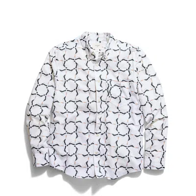 Billy Reid Pelican Plaid Cotton Button-up Shirt In White