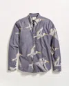 Billy Reid Wilson Pelican Swarm Print Cotton Oxford Cloth Button-up Shirt In Blue