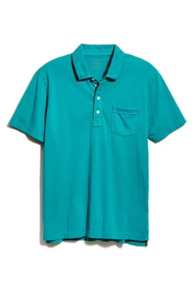 Billy Reid Pensacola Organic Cotton Polo In Green