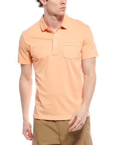 Billy Reid Pensacola Polo Shirt In Orange