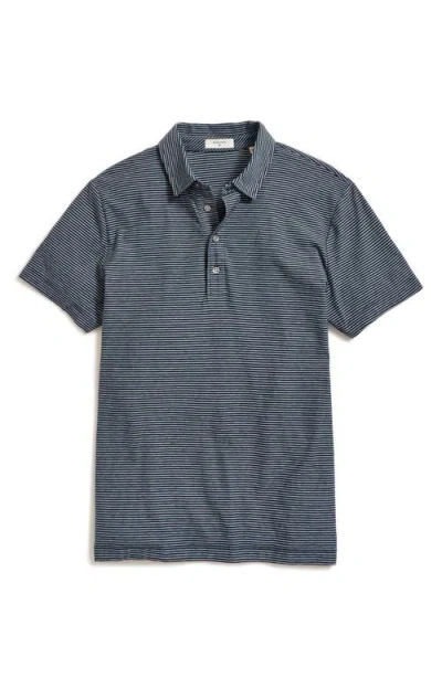 Billy Reid Pensacolo Stripe Polo In Gray