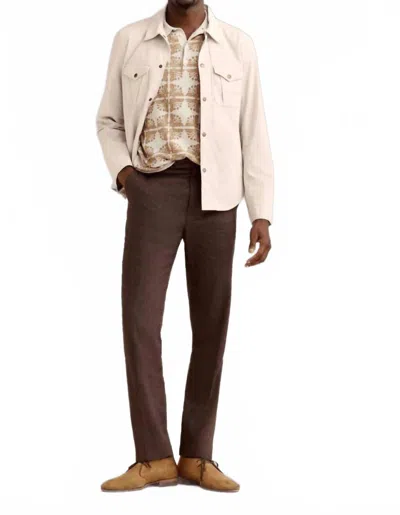 Billy Reid Pincord Roy Shirt Jacket In Khaki/tinted White In Neutral