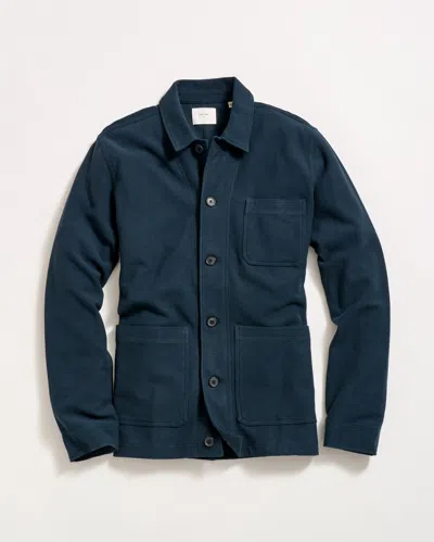 Billy Reid Pique Chore Jacket In Blue
