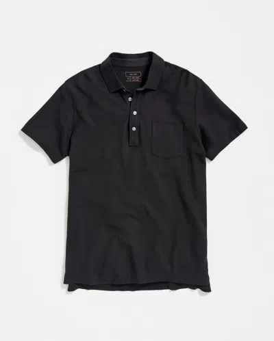 Billy Reid Pique Pensacola Polo In Black