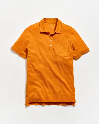 Billy Reid Pique Pensacola Polo In Orange