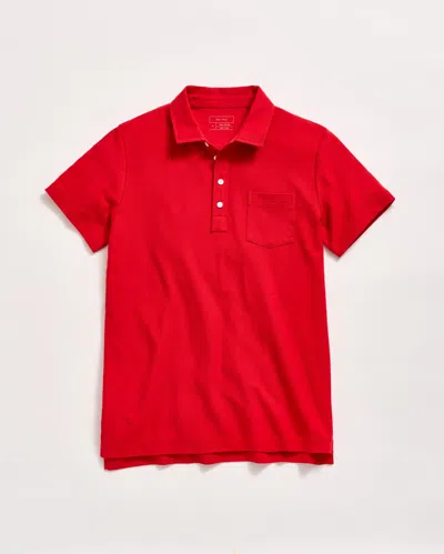 Billy Reid Pique Pensacola Polo In Pompeian Red