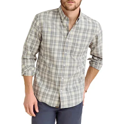 Billy Reid Plaid Cotton Button-down Shirt In Gray