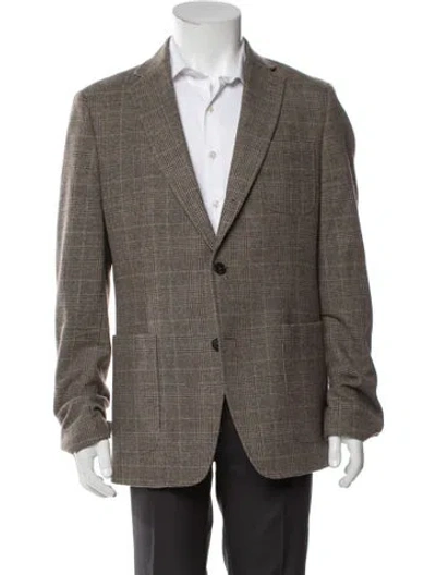 Pre-owned Billy Reid Plaid Print Utility Jacket In Multi