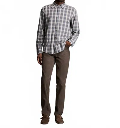 Billy Reid Plaid Sport Shirt In Grey In Multi