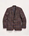 Billy Reid Plaid Walton Jacket In Chocolate/multi