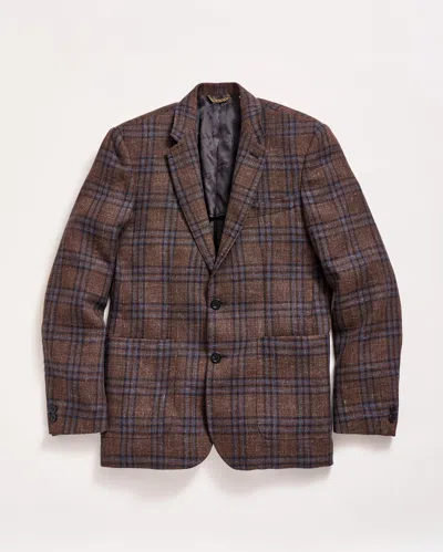 Billy Reid Plaid Walton Jacket In Chocolate/multi