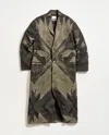 Billy Reid Plank Jacquard Overcoat In Brown