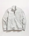 Billy Reid Quilted Half Zip In Blue