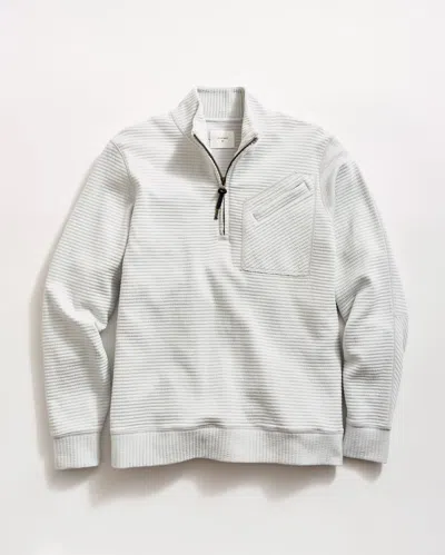 Billy Reid Quilted Half Zip In Blue