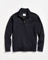 Billy Reid Double Knit Half-zip Pullover In Navy