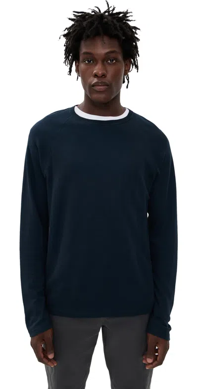 Billy Reid Raglan Crew Carbon Blue