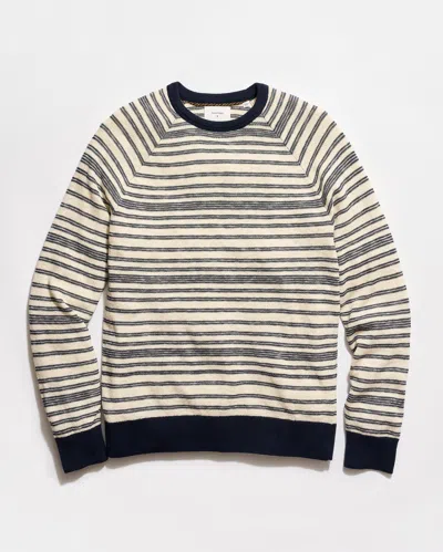 Billy Reid Raglan Stripe Crew In Neutral