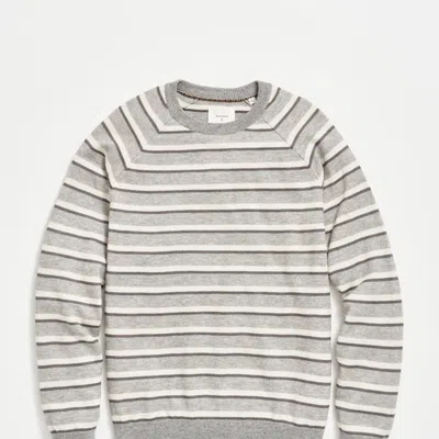 Billy Reid Raglan Stripe Sweater In Brown