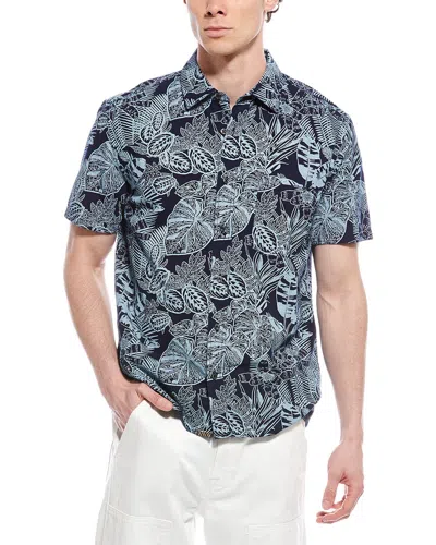 Billy Reid Relaxed Fit Shirt In Blue