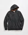 Billy Reid Rib Hoodie Pullover In Black