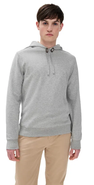 Billy Reid Rib Hoodie Pullover Flint Grey
