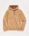 Billy Reid Rib Hoodie Pullover In Tan