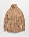 Billy Reid Rope Cable Sweater In Brown
