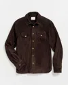 Billy Reid Savoy Suede Workshirt In Brown