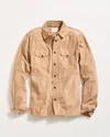 Billy Reid Savoy Suede Workshirt In Tan