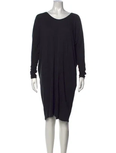Pre-owned Billy Reid Scoop Neck Midi Length Dress In Grey