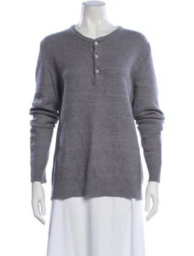 Pre-owned Billy Reid Scoop Neck Sweater In Gray