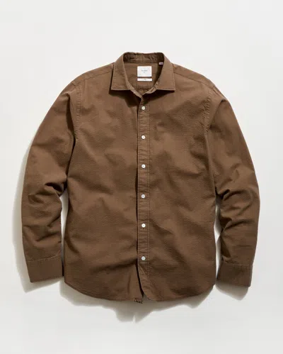 Billy Reid Seersucker Cedar Shirt In Green