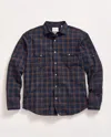 Billy Reid Shadow Plaid Scout Shirt In Carbon Blue