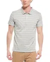 Billy Reid Shadow Stripe Pocket Polo In Grey