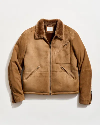 Billy Reid Shearling Blake Jacket In Brown