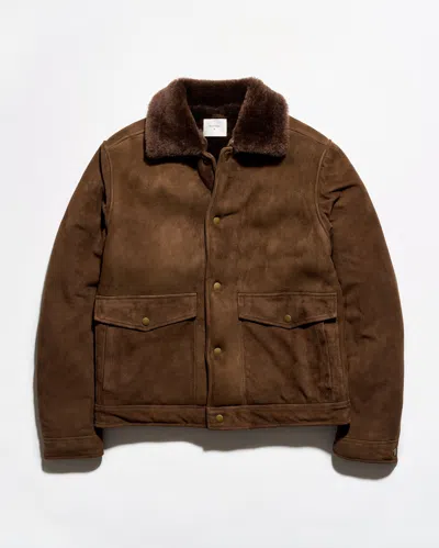 Billy Reid Shearling Fulton Jacket In Brown