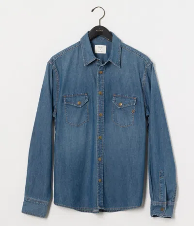 Billy Reid Shoals Denim Shirt In Light Indigo