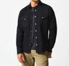 Billy Reid Denim Western Shirt In Black