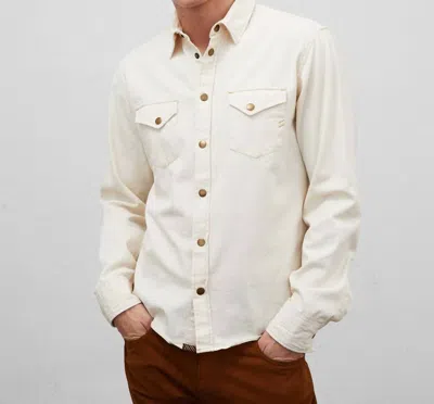 Billy Reid Shoals Twill Shirt In Natural In White