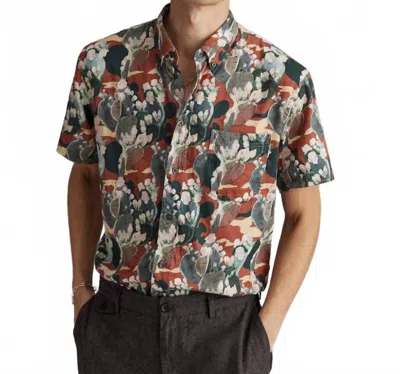 Billy Reid Short Sleeve Cactus Treme Shirt In Multi