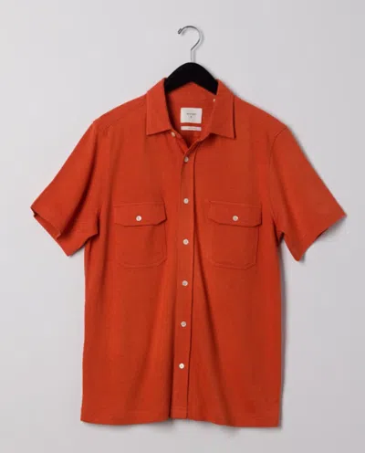 Billy Reid Short Sleeve Hemp Cotton Knit Shirt - Pebble
