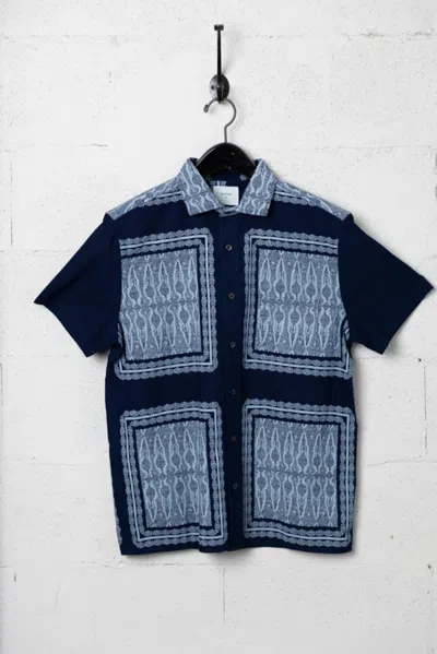 Billy Reid Short Sleeve Indigo Treme Shirt - Indigo