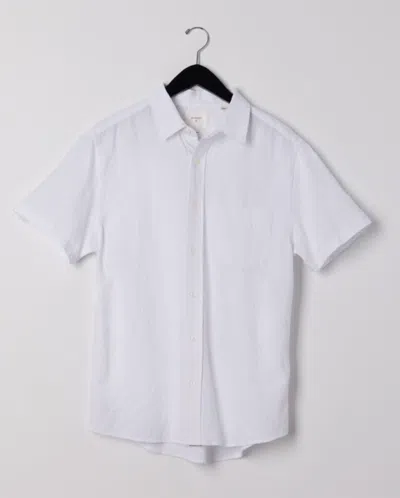 Billy Reid Short Sleeve  Jacquard Cypress  Shirt - Black