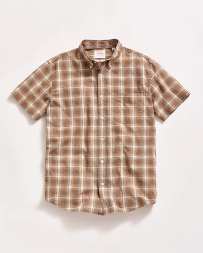 Billy Reid Short Sleeve Melange Plaid Tuscumbia Shirt Button Down