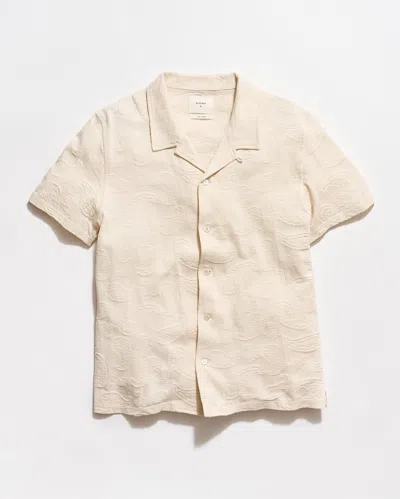 Billy Reid Short Sleeve Numajiri Beach Shirt In Blue