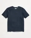 Billy Reid Ribbed Cotton T-shirt In Blue