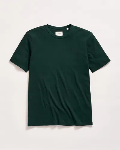 Billy Reid Short Sleeve Rib Crew In Scarab