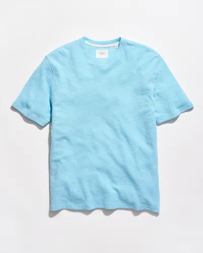 Billy Reid Short Sleeve Slub Tuck Crew In Blue