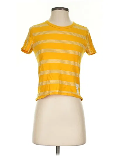 Pre-owned Billy Reid Short Sleeve T-shirt In Yellow