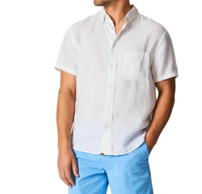 Billy Reid Short Sleeve Tuscumbia Shirt Button Down Shirt In White